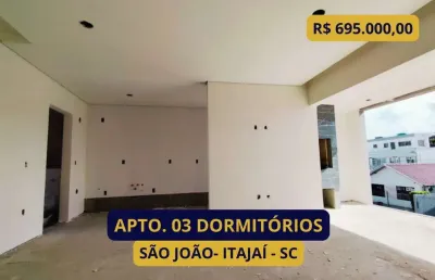 Apartamento para venda em itajaí, são joão, 3 dormitórios, 1 suíte, 2 banheiros, 2 vagas