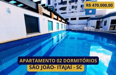 Apartamento para venda em itajaí, são joão, 2 dormitórios, 1 banheiro, 1 vaga