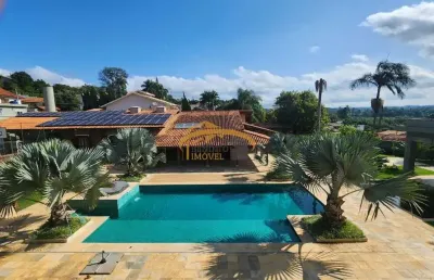 Casa térrea para venda em condomínio fechado, cotia, com 6 dormitórios, sendo 4 suítes, edícula, piscina, academia e área gourmet.