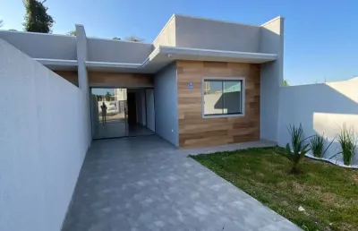 Casa com 3 quartos à venda na rua alcatraz, 1141, gralha azul, fazenda rio grande, 60 m2 por r$ 328.000