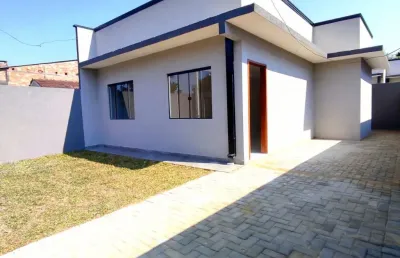 Bela casa 03 quartos localizada em araucaria, bairro iguaçu