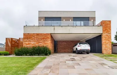 Casa em condomínio fechado com 4 quartos à venda na estrada das três meninas, --, vila nova, porto alegre por r$ 3.600.000