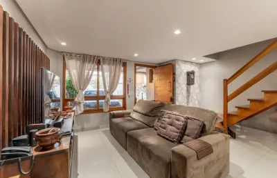 Casa em condomínio fechado com 3 quartos à venda na rua guatambu, --, hípica, porto alegre por r$ 580.000