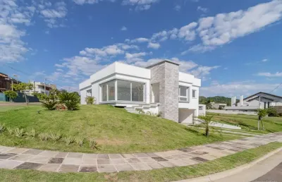 Casa em condomínio fechado com 3 quartos à venda na estrada das três meninas, --, vila nova, porto alegre por r$ 2.450.000