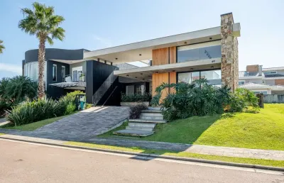 Casa em condomínio fechado com 3 quartos à venda na estrada das três meninas, --, vila nova, porto alegre por r$ 2.480.000