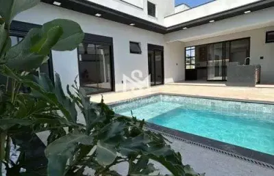 Condomínio residencial milano indaiatuba/sp - casa com 03 suítes, escritório e piscina no condomínio residencial milano em indaiatauba/sp