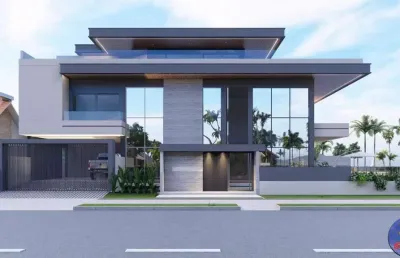 Guaratuba, luxuosa residência com piscina, em construção a aprox. 50m da praia no balneário eliana - imobiliária áfrica.