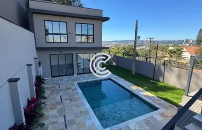 Casa em condomínio fechado com 3 quartos para alugar na alameda carlos de carvalho vieira braga, 470, chácaras alpina, valinhos por r$ 6.800