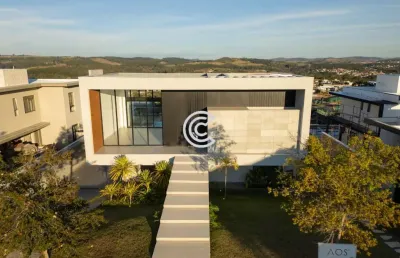 Casa em condomínio fechado com 4 quartos à venda na avenida isaura roque quércia, 6662, loteamento residencial pedra alta (sousas), campinas por r$ 7.500.000