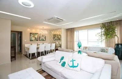 Excelente apartamento com 3 suítes na pompéia, santos - 207 m², varanda gourmet e vista para o mar
