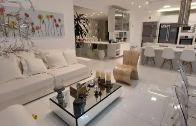 Apartamento garden com 3 dormitórios à venda, 203 m² por r$ 2.980.000,00 - gonzaga - santos/sp