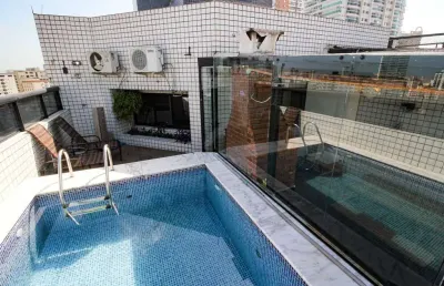 Cobertura com 4 dormitórios à venda, 250 m² por r$ 1.980.000,00 - ponta da praia - santos/sp