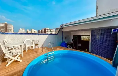 Cobertura à venda, 223 m² por r$ 1.600.000,00 - boqueirão - santos/sp