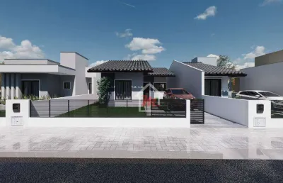 Casa térrea com 3 dormitórios, 1 vaga garagem,  à venda, 66 m² por r$ 419.900 - benedito - indaial/sc