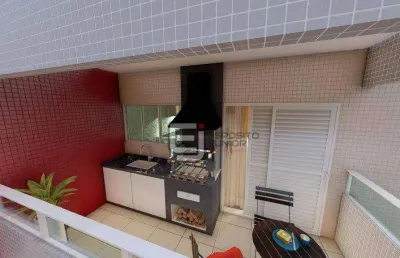 Apartamento com 2 dormitórios à venda, 74 m² por r$ 599.000,00 - caiçara - praia grande/sp