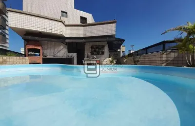 Cobertura com 3 dormitórios à venda, 143 m² por r$ 800.000,00 - vila tupi - praia grande/sp