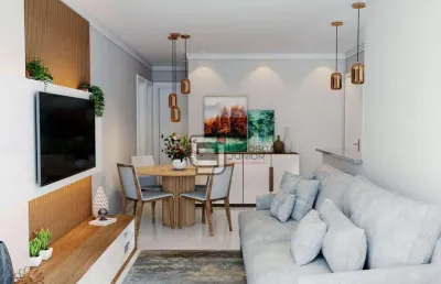 Apartamento com 2 dormitórios à venda, 72 m² por r$ 625.000,00 - caiçara - praia grande/sp
