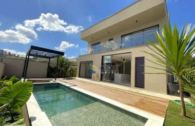 Casa térrea nova à venda com 4 suítes, piscina e área gourmet integrada no interior em condomínio fechado tipo clube no vale das águas em bragança