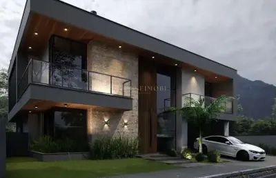 Casa em condomínio fechado com 3 quartos à venda na rua lagoinha, 1, pedra branca, palhoça por r$ 3.684.000