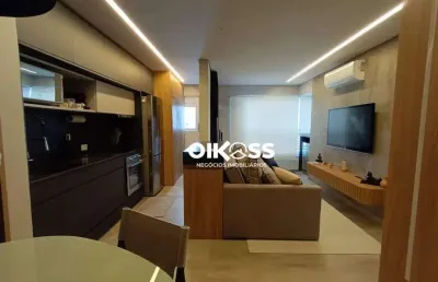 Apartamento com 1 dormitório 100% mobiliadopara alugar, 45 m² por r$ 5.450/mês - jardim aquarius - são josé dos campos/sp