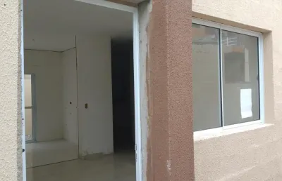 Asa térrea 2 dormitórios com quintal - samaritá - são vicente