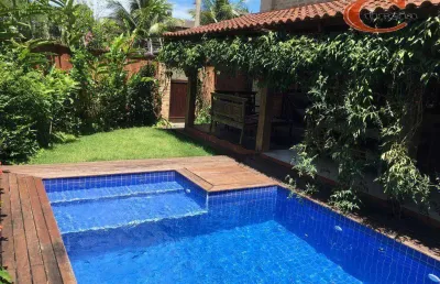 Sobrado com 4 dormitórios para alugar, 250 m² por r$ 3.750,00/dia - juquehy - são sebastião/sp