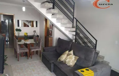 Sobrado em condomínio fechado com 3 dormitórios à venda, 101 m² por r$ 660.000 - vila rosa - são paulo/sp