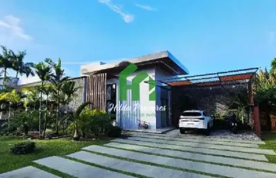Casa em condomínio fechado com 3 quartos à venda na rua edson bezerril fontenelle, 1500, abrantes, camaçari por r$ 3.450.000