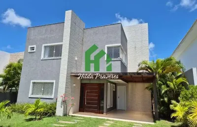 Casa em condomínio fechado com 3 quartos à venda na rua caraíva, 190, alphaville (abrantes), camaçari por r$ 1.450.000