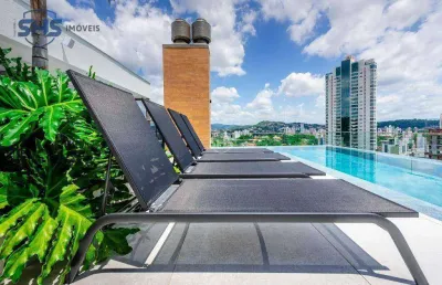 Apartamento com 1 dormitório para alugar, 35 m² por r$ 3.030,00/mês - victor konder - blumenau/sc