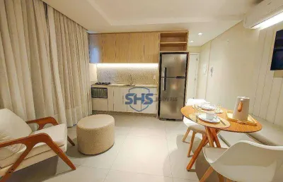Apartamento com 1 dormitório para alugar, 32 m² por r$ 3.510,00/mês - velha - blumenau/sc