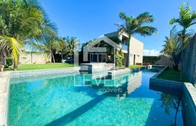 Casa com 5 dormitórios à venda, 450 m² por r$ 1.700.000,00 - porto das dunas - aquiraz/ce