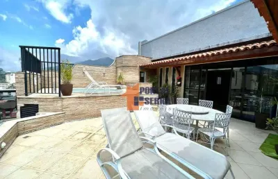 Cobertura com 4 quartos à venda, 410 m² por r$ 2.400.000 - agriões - teresópolis/rj