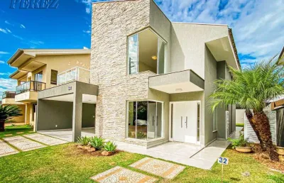Casa em condomínio fechado com 4 quartos para alugar na avenida gil de abreu souza, --, gleba palhano, londrina por r$ 12.000