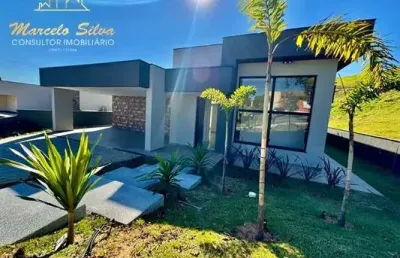 Casa nova e térrea com 3 suíte  em condomínio terras de santa cruz , bragança paulista ? sp