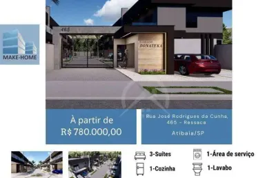 Casa em condomínio fechado com 3 quartos à venda na Rua José Rodrigues da Cunha, 1, Ressaca, Atibaia