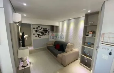 Apartamento com 3 dormitórios sendo 2 suítes, 3 banheiros, 2 vagas, bairro itararé, são vicente