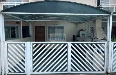 Sobrado em condomínio fechado com lazer e segurança em são vicente