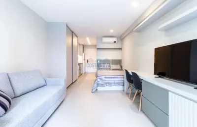 Estúdio para locação ou venda com 33m², 1 quarto, 1 suíte, 1 vaga, ao lado da faap em higienópolis