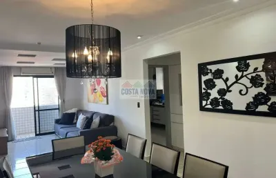 Apartamento 110m2 guilhermina - 03 dormitórios, 1 suíte - mobiliado