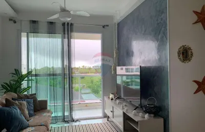Apartamento 3 quartos mobiliado no palm village acqua em muro alto - pe