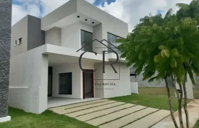 Casa em condomínio fechado com 4 quartos à venda na Rua Abrolhos, Alphaville (Abrantes), Camaçari