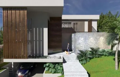 Fantástica, super moderna, casa em final de construção no alphavile litoral norte 1!