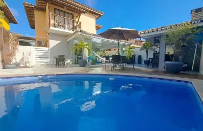Casa em condomínio fechado com 4 quartos à venda na avenida praia de copacabana, vilas do atlantico, lauro de freitas por r$ 1.350.000