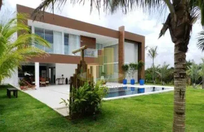 Casa em condomínio fechado com 5 quartos para alugar na Praia de Busca Vida, Camaçari 