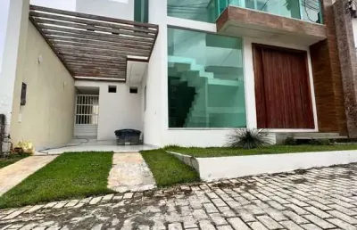 Casa em condomínio fechado com 3 quartos à venda na avenida santos dumont, recreio ipitanga, lauro de freitas por r$ 650.000