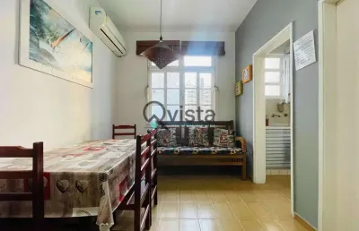 Kitnet 1 quadra do mar, 1 dormitório à venda na pitangueiras no guarujá | qvista inteligência imobi