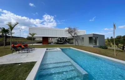 Casa semi-mobiliada com 5 suítes, linda vista, ambientes integrados e terreno de 3800m2 à venda no terras de são josé ii em itu