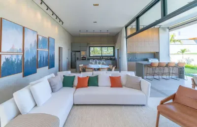 Casa térrea mobiliada e decorada em condomínio à venda, condomínio villas do golf em itu, sp. 3 suítes, 503m² de terreno e 279m² construídos