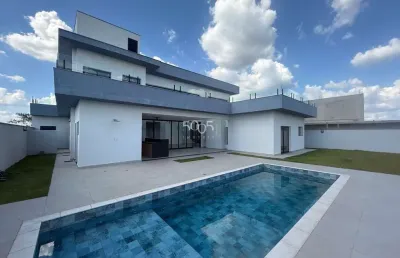Casa à venda e locação no condomínio campos de santo antonio ii com 330m2 em um terreno com 842m2.